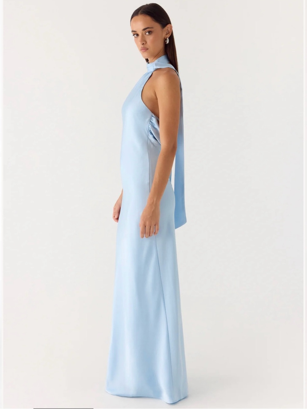 Peppermayo Keena Scarf Maxi Dress - Blue Maxi Dress- Size 4 - Picture 3 of 4
